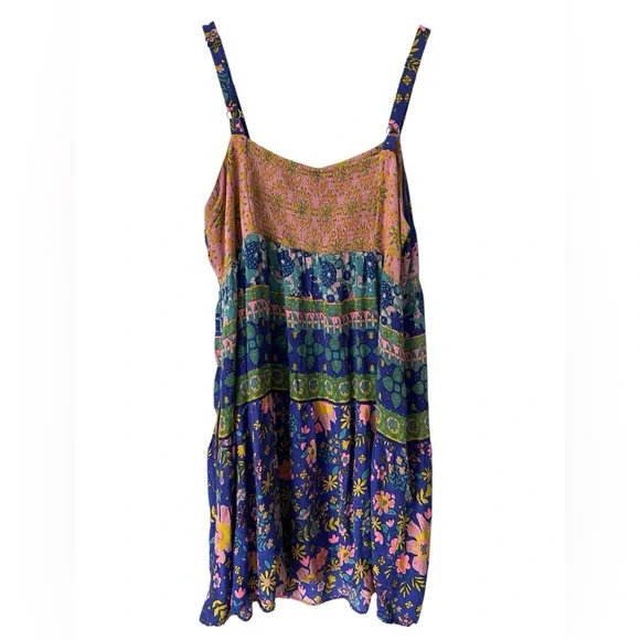 Natural Life Women’s Floral Multicolor Mini Sundress Size XL - Picture 2 of 11